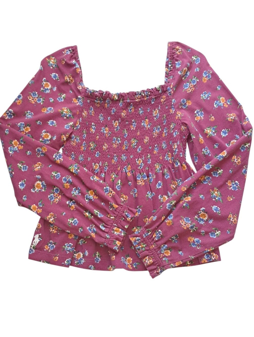 Polo by Ralph Lauren Floral Smocked Shirt Girls Size M (8-10)